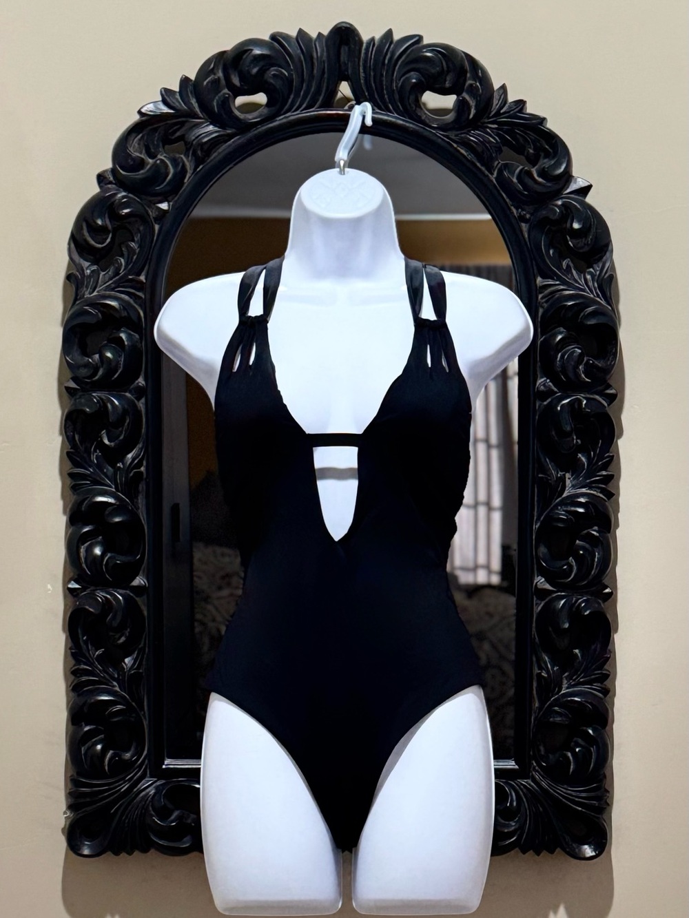 BECCA by Rebecca Virtue Color Code Skylar Loop Plunge One-Piece - Black - Picture 3 of 8